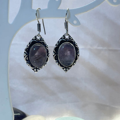 Amethyst Teardrop Earrings- D 2