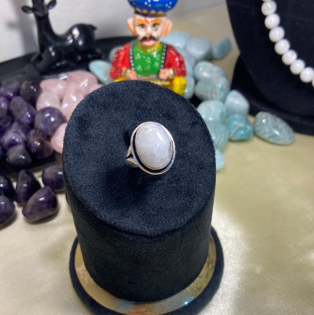 Adjustable Moonstone Ring - Lab Certified