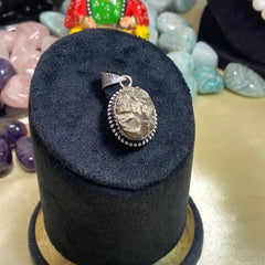 Pyrite Pendant - Oval - 100% Genuine - Comes with Certificate