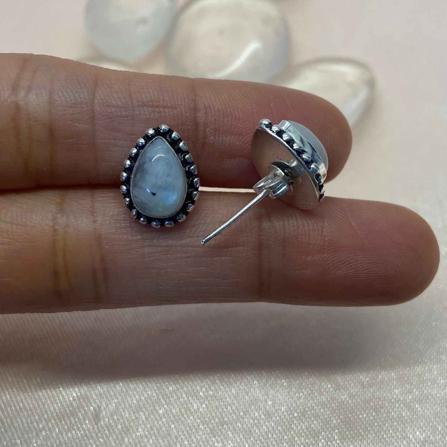 Moonstone Studs