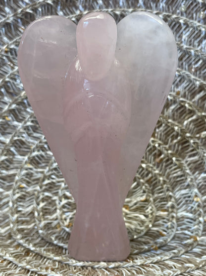 Rose Quartz Crystal Angel - 104gm