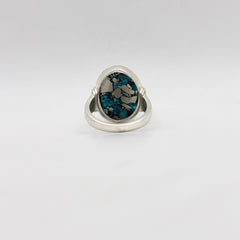 Mystic Irani Firoza Ring (Turquoise) 925 Pure Silver Ring - Natural Stone