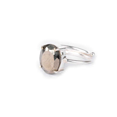 Minimalist Pyrite Ring Natural