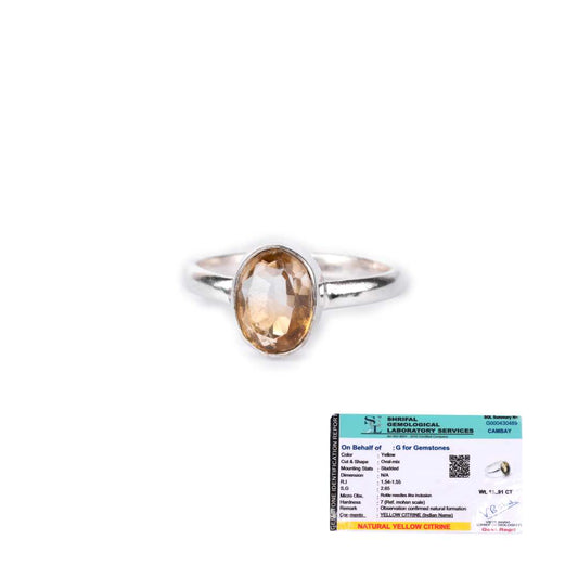 Citrine Diamond Ring
