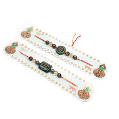 Money Magnet Zibu Symbol Rakhi Combo | Roli Chawal & Sweet | 2 Rakhis
