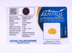 7.66 Carat Yellow Sapphire (Pukhraj Stone) - CN 91324