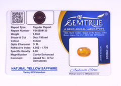 9.06 Carat Yellow Sapphire (Pukhraj Stone) - CN 94130