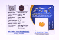 8.34 Carat Yellow Sapphire (Pukhraj Stone) - CN 71960