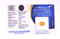 9.41 Carat Yellow Sapphire (Pukhraj Stone) - CN 43016