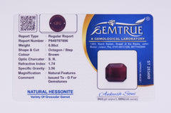 6.86 Carats Natural Gomed (Hessonite) Stone - SKU HS07096