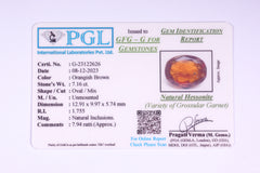 7.16 Carats Natural Gomed (Hessonite) Stone - SKU HS22626