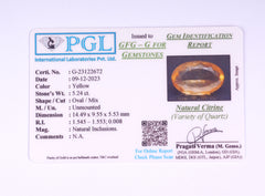 5.24 Carat Citrine Sunela- Natural & Lab-Certified
