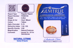 6.08 Carat Citrine Sunela- Natural & Lab-Certified