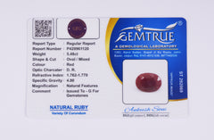 5.48 Carat Natural Ruby (Manik) - CN 61120