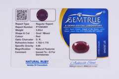 5.85 Carat Natural Ruby (Manik) - CN 02891