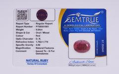 9.64 Carat Natural Ruby (Manik) - CN 01981