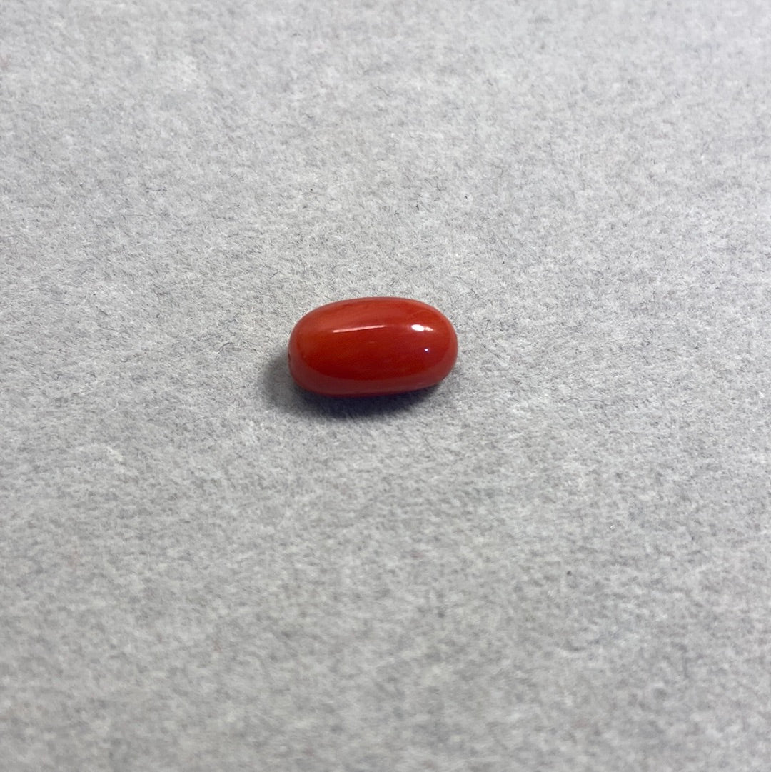 5.11 Carat Natural Red Coral Moonga Oval Shape