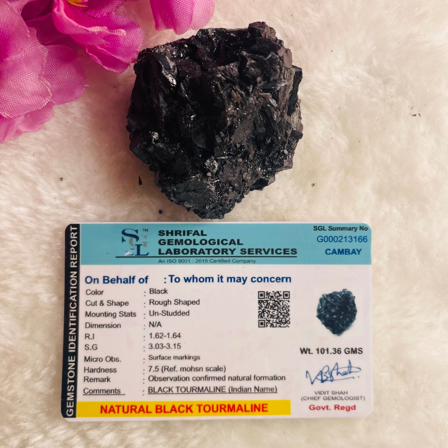 Natural Raw Black Tourmaline Cluster/ Stone - 100 gm