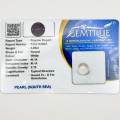 5.95 Carat Natural South Sea Pearl - Sachcha Moti - Lab Certified (SKU- GT7032)