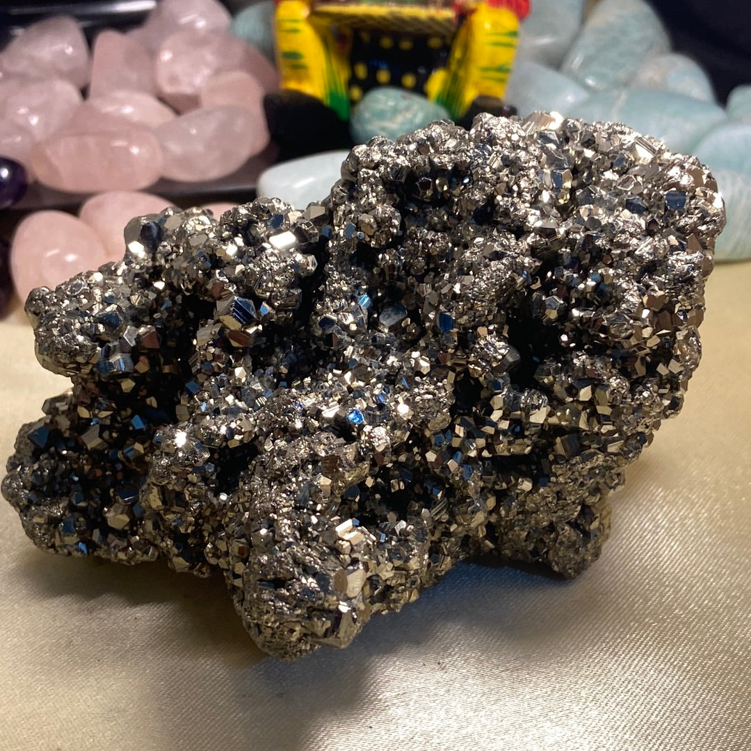 600gm Popular Quality Natural Pyrite Cluster Geode - Lab Certified