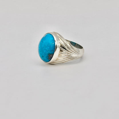 Celestia Irani Firoza Ring (Turquoise) 925 Pure Silver Ring - Natural Stone