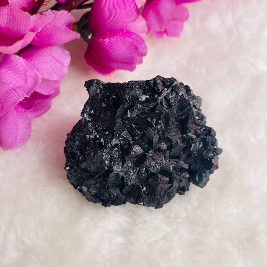 Natural Raw Black Tourmaline Cluster/ Stone - 95 gm