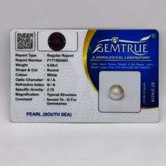 8 Carat Natural South Sea Pearl - Sachcha Moti - Lab Certified (SKU- GT2483)