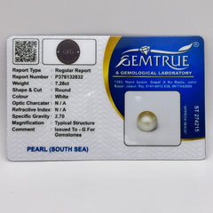 7.28 Carat Natural South Sea Pearl - Sachcha Moti - Lab Certified (GT2832)