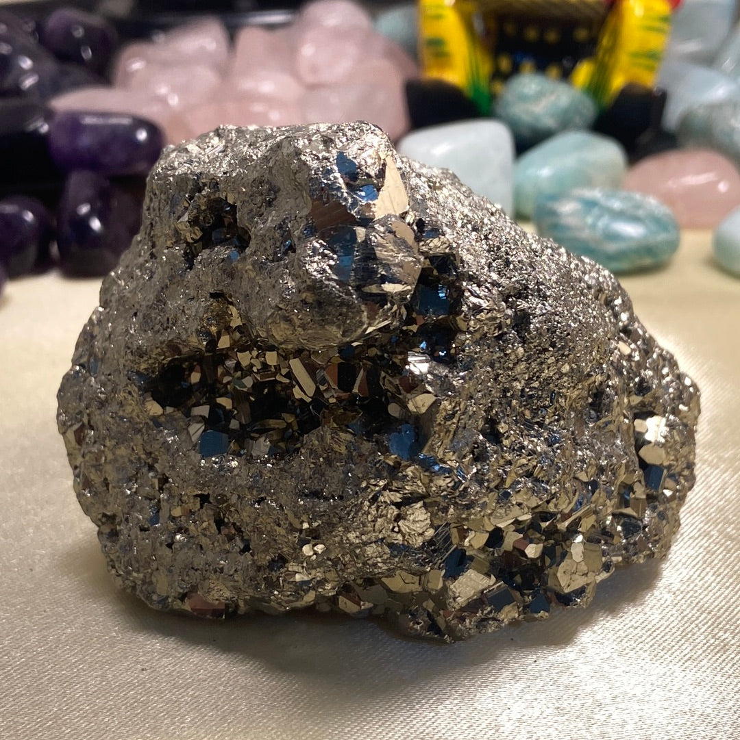 553gm Popular Quality Natural Pyrite Cluster Geode - Lab Certified