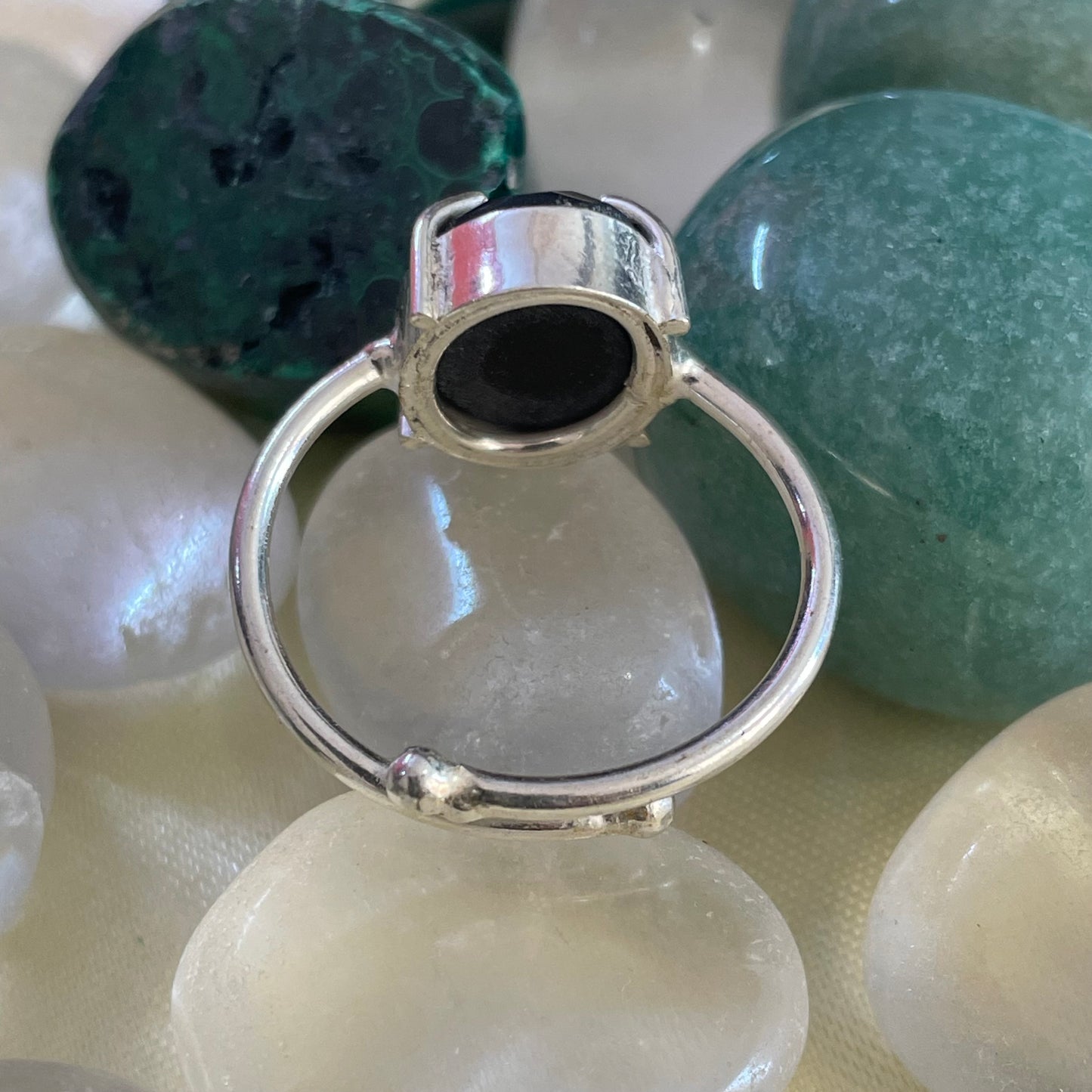 Smoky Quartz German Silver Ring