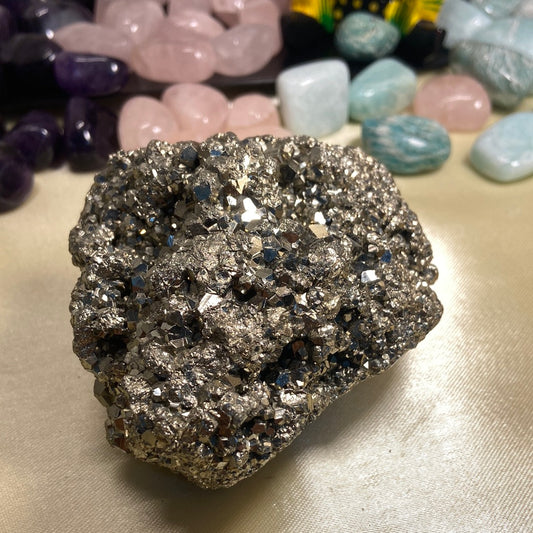 453gm Popular Quality Natural Pyrite Cluster Geode - Lab Certified