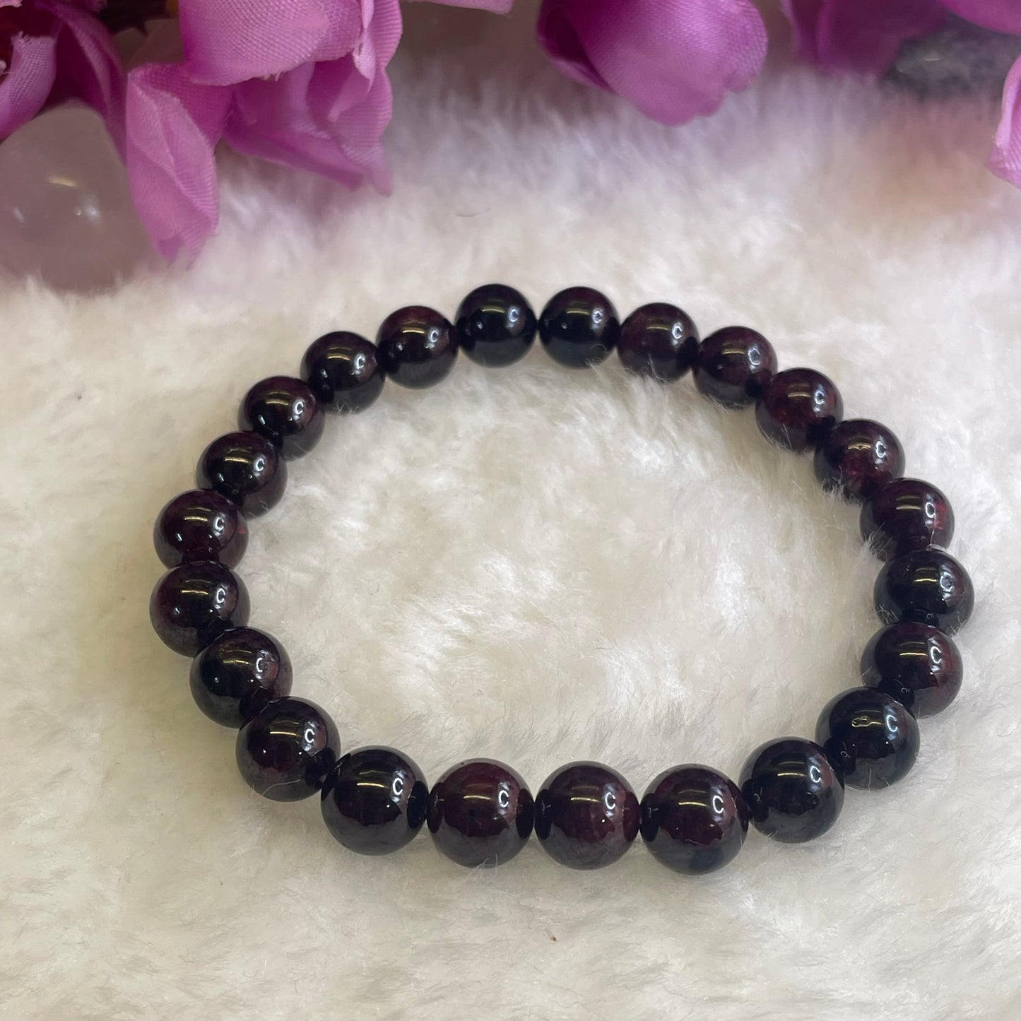 Courage & Manifestation Bracelet - Garnet - 8 mm