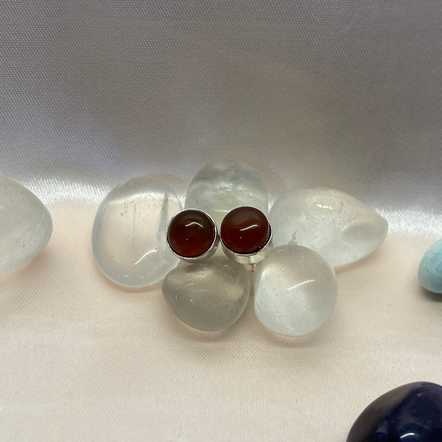 Natural Red Carnelian Studs