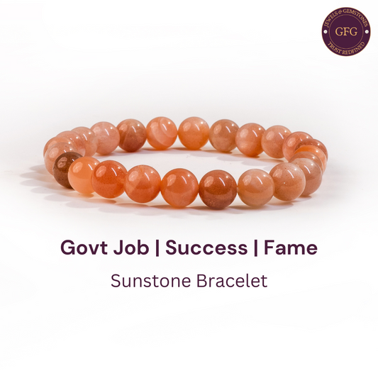 Government Job, Success, Fame Bracelet - Sunstone Bracelet - 8mm