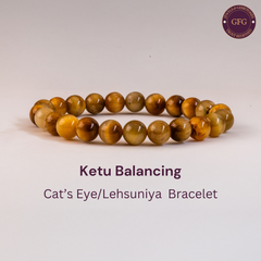 Ketu Balance Bracelet - Original Cat’s eye Lehsuniya Bracelet - 8 mm