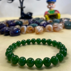 Fortune & Healing Bracelet - Green Jade Bracelet - 8mm