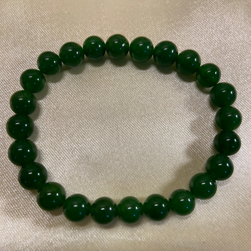 Insomnia, Friendship & Glowing Skin Bracelet - Green Jade - 8mm