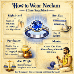 Neelam - Blue Sapphire Pure Silver Ring - Certified