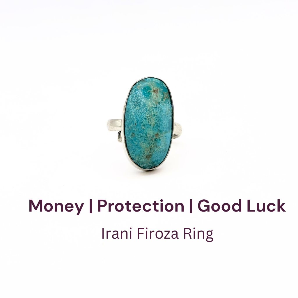 Irani Firoza German Silver Ring (SKU: IFR- 43)