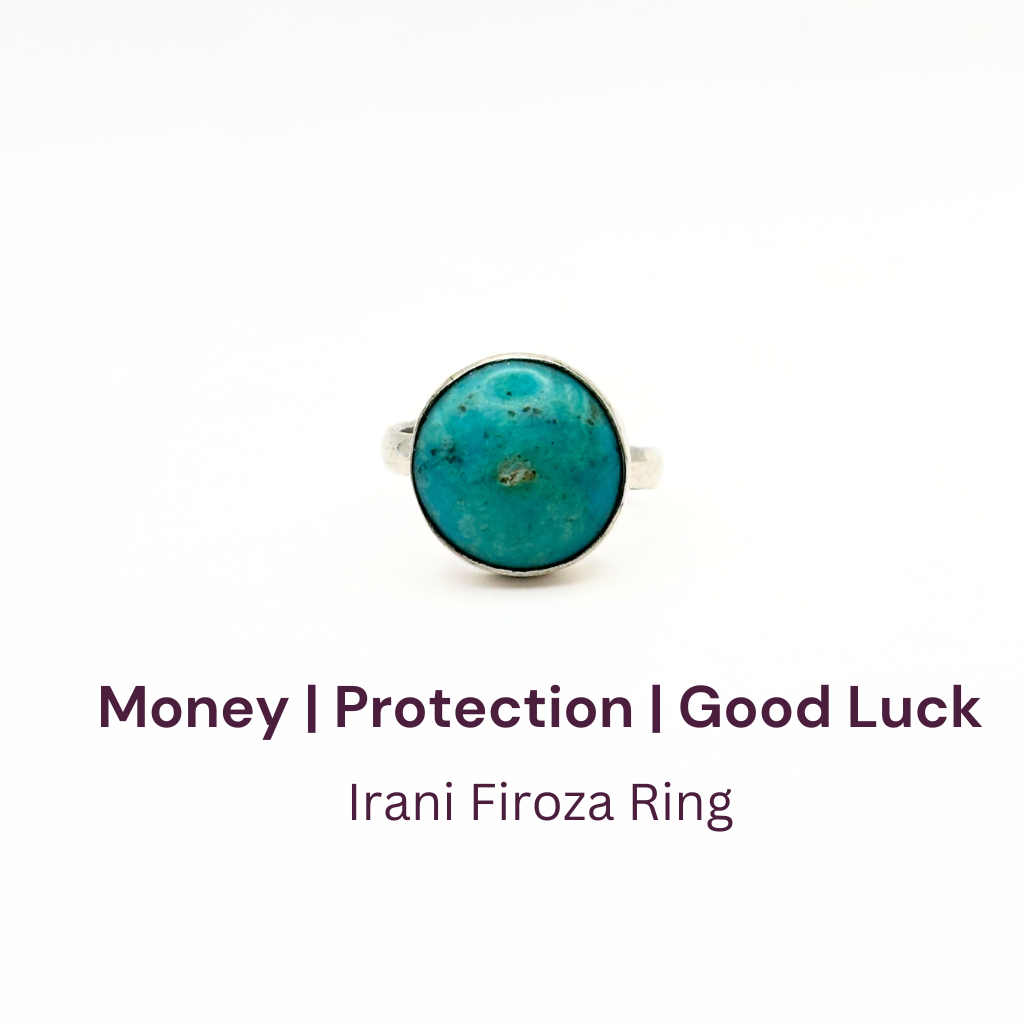 Irani Firoza German Silver Ring (SKU: IFR 61)