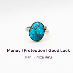 Irani Firoza German Silver Ring (SKU: IFR 66)