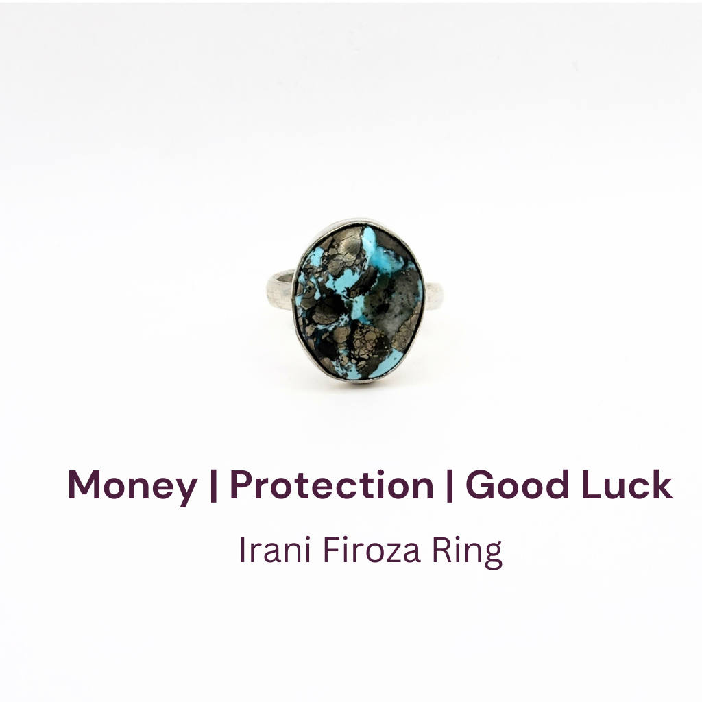 Irani Firoza German Silver Ring (SKU: IFR 69)