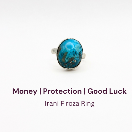 Irani Firoza German Silver Ring (SKU: IFR 71)