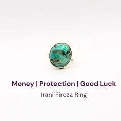 Irani Firoza German Silver Ring (SKU: IFR 77)