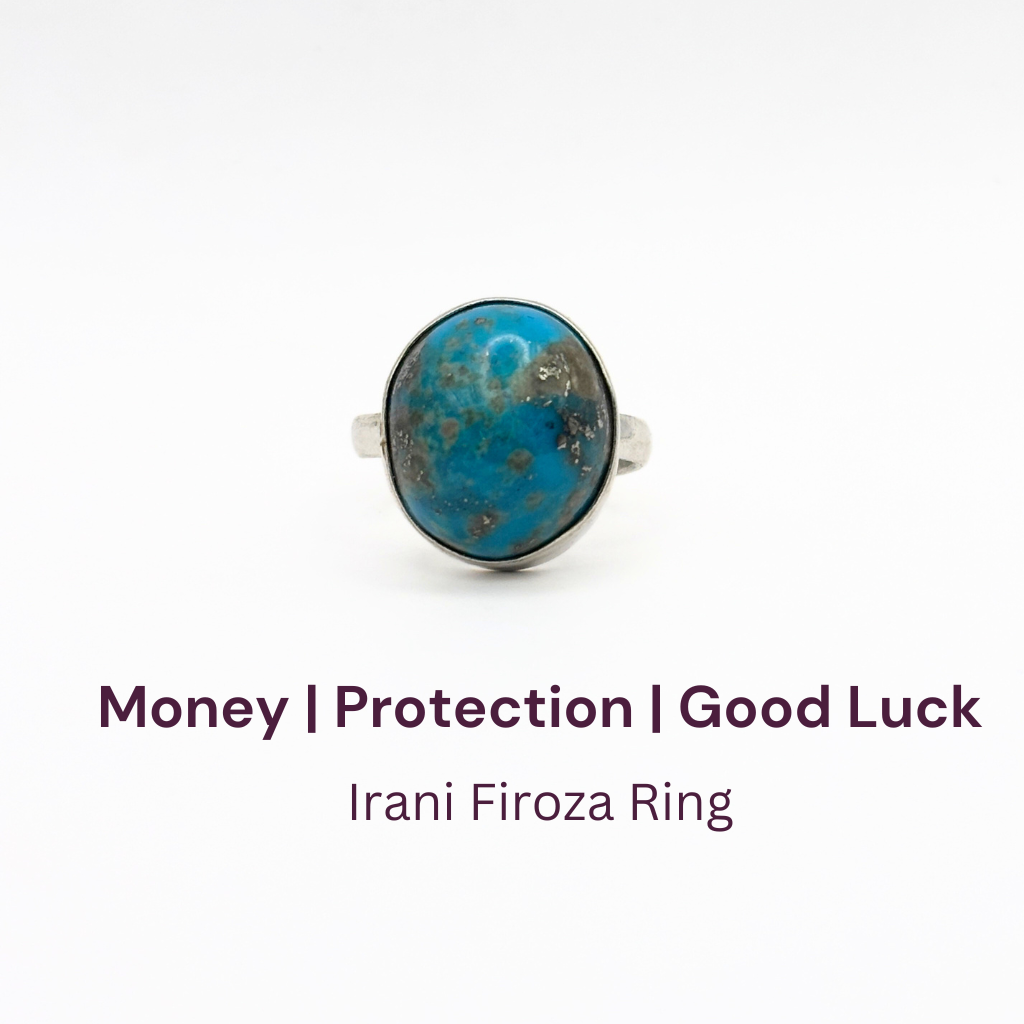 Irani Firoza German Silver Ring (SKU: IFR 78)