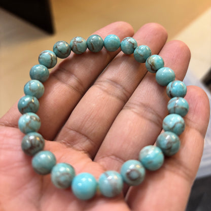 African Firoza Turquoise Bracelet- 8 mm