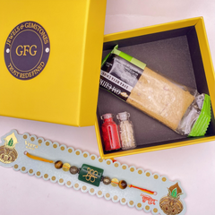 Money Magnet Zibu Rakhi | Roli Chawal & Sweet | Pack of 1