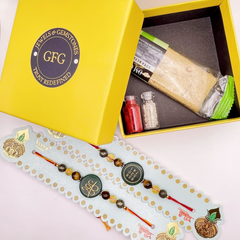 Money Magnet Zibu Rakhi | Roli Chawal &amp; Sweet | Pack of 2
