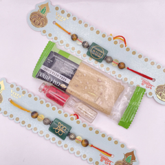 Money Magnet Zibu Rakhi | Roli Chawal & Sweet | Pack of 2
