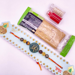 Money Magnet Round Rakhi | Roli Chawal & Sweet | Pack of 1